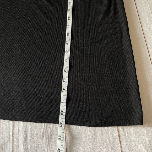 Free Assembly Ribbed Midi Sweater Dress Women’s XL Black White Trim Sleeveless - Picture 13 of 15